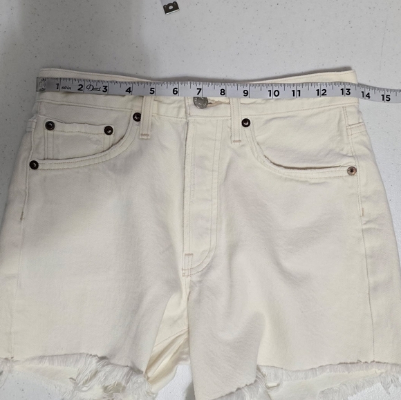 Agolde Parker Long Short Panna Cotta White Women's 24 Festival Summer - Picture 6 of 11
